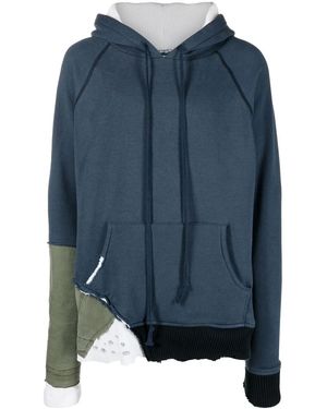 Greg Lauren パッチワーク パーカー - ブルー