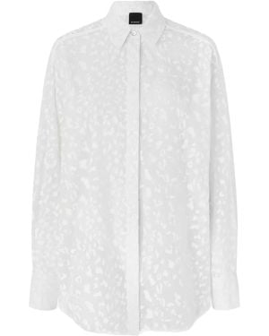 Pinko Camicia Con Stampa Astratta - Bianco