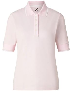 Bogner Funktons Elenor Striped-Trim Performance Polo Shirt - Pink