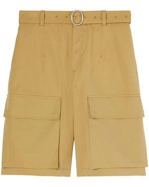 Jil Sander Shorts Con Cintura - Giallo