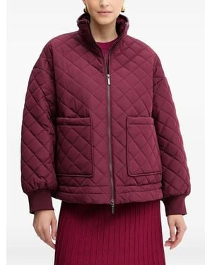 ARMANI EXCHANGE Quilted Zip-Up Jacket - Red