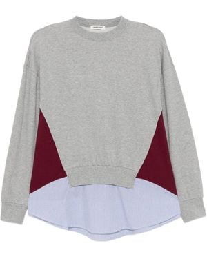 Undercover Layered Cotton Sweatshirt - Gray