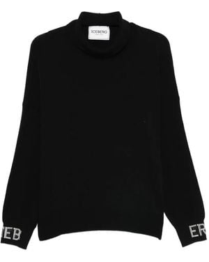 Iceberg Turtleneck Sweater - Black