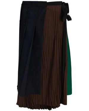 Prada Pleated Wrap Skirt - Black