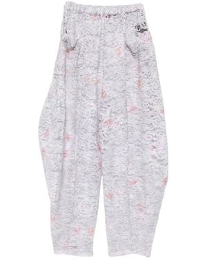 BARBARA BOLOGNA Floral-Lace Trousers - White