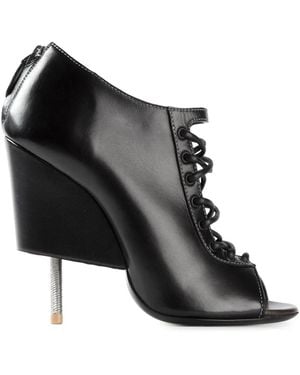 Givenchy Lace-Up Leather Boots - Black