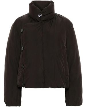 Lemaire Down Jacket With Raised Collar - Black