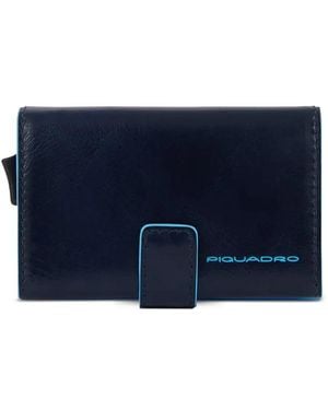Piquadro Leather Cardholder - Blue
