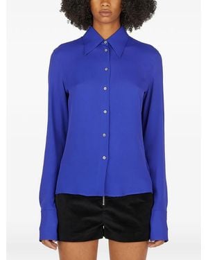 CAPASA MILANO Camisa Con Cuello De Pico - Azul