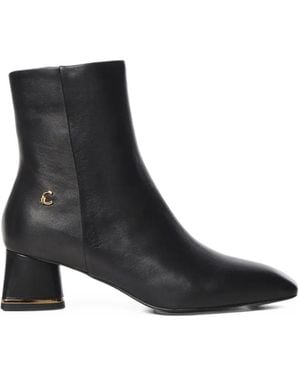 Coccinelle C-Everyday Logo-Plaque Boots - Black