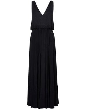 Proenza Schouler Lynda Fringed Layered Maxi Dress - Black