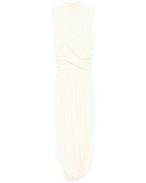 Self-Portrait Wrap Midi Dress - White