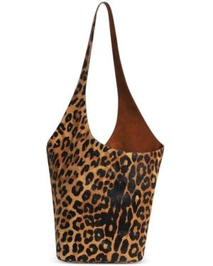 Alberta Ferretti Leopard-Print Shoulder Bag - Brown