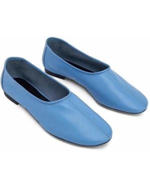 BY FAR Prudence Leather Ballet Flats - Blue