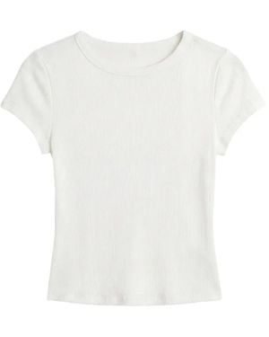 Reformation Talia Ribbed T-Shirt - White