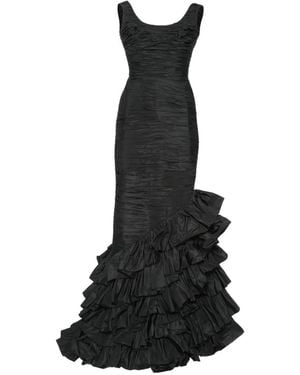 Dunesi Serafina Ruffled Gown - Black