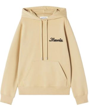 Lanvin Relaxed-Fit Hoodie With Adjustable Drawstring - Natural