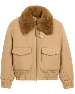Ami Paris Wool Padded Jacket - Natural