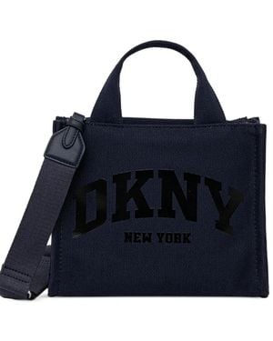 DKNY Small Hadlee Logo-Print Tote Bag - Blue