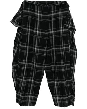 Limi Feu Checked Flared Pants - Black