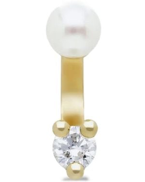 Delfina Delettrez 18K Micro Piercing Dots Diamond Earring - White