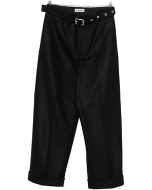 Jil Sander ベルテッド パンツ - ブラック