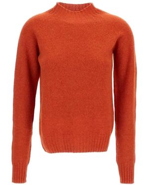 Drumohr Mock-Neck Knitted Jumper - Red