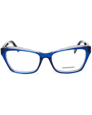Ferragamo Eyewear Cat-Eye-Frame Glasses - Blue