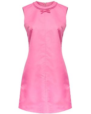 MM6 by Maison Margiela Bow Detail Mini Dress - Pink