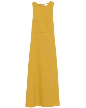 ViCOLO Sleeveless Side-Slit Midi Dress - Yellow