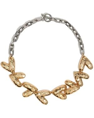 Bimba Y Lola Collar con corazones texturizados - Metálico
