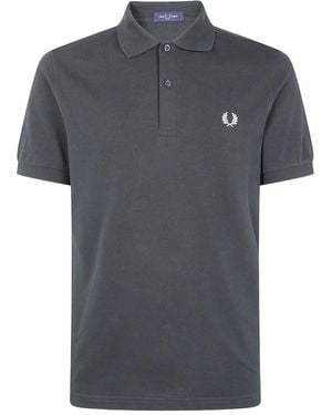 Fred Perry Logo-Detail Polo Shirt - Grey