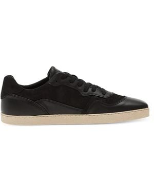 Groundies Panelled Lace-Up Trainers - Black