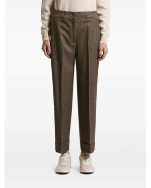 Peserico Cuffed-Hem Trousers - Brown