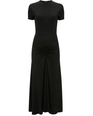 Victoria Beckham Gathered Waist Midi Dress - Black