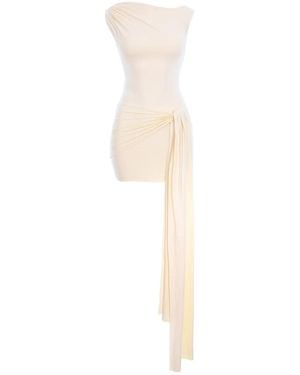 Axel 113 Vestido Corto Tina Drapeado - Blanco