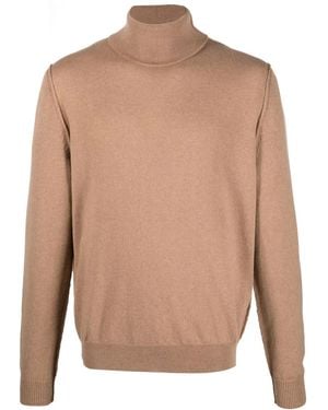 Maison Margiela ハイネック カシミアセーター - ブラウン