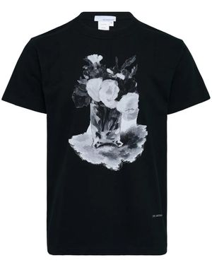 JUNTAE KIM Layered Flower T-Shirt - Black