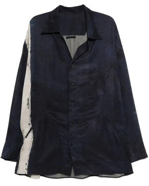 Ziggy Chen Camicia Con Stampa - Blu