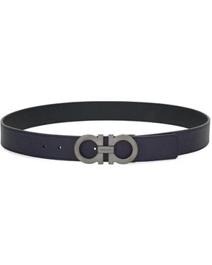 Ferragamo Wendbarer Gancini Gürtel - Blau