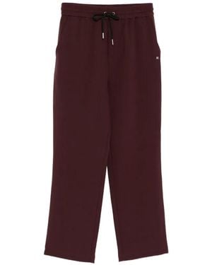 KARL LAGERFELD Logo-Plaque Trousers - Purple