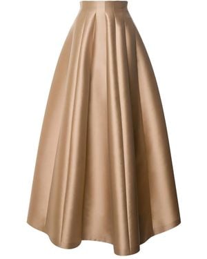 Alberta Ferretti Maxikleid Aus Satin - Braun