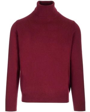 Al Duca d'Aosta Roll-Neck Cashmere Jumper - Red
