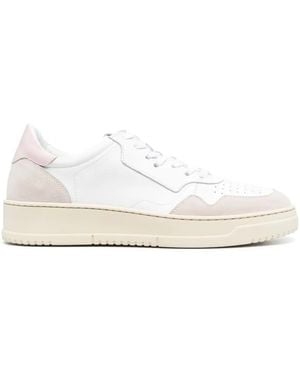 SCAROSSO Alexia Low-Top Leather Trainers - White