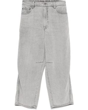 CROQUIS Drawstring Zip-Up Jeans - Gray