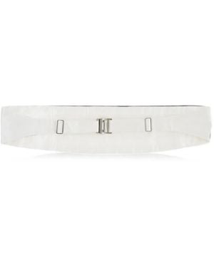 Corneliani Pleated Silk Cummerbund - White