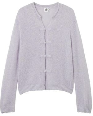 B+ AB Buttoned Cardigan - Purple