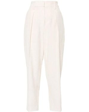 Brunello Cucinelli Cotton Blend Trousers - White