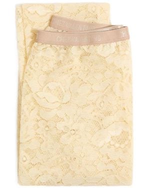 Valentino Garavani Collants En Dentelle Brodée - Neutre
