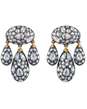 Fred Leighton 18Kt Diamond Modern Girandole Pendant Earrings - White